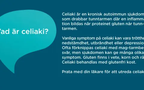 Information om celiaki, en autoimmun sjukdom som kräver glutenintolerans mat. Lär dig mer om symtom och behandling.
