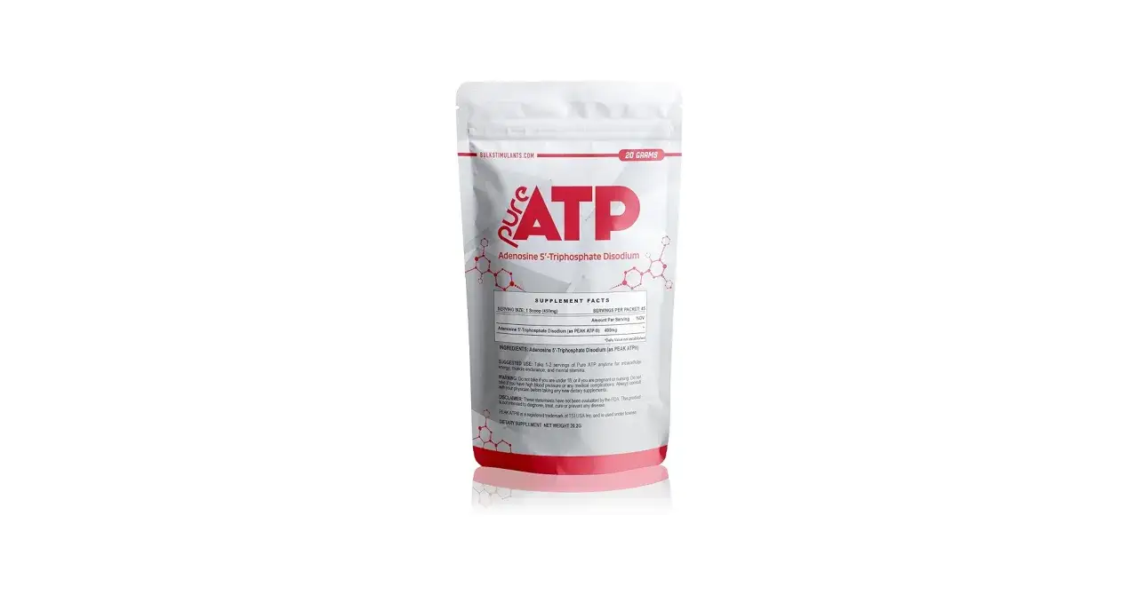 P&aring;se med rent ATP-pulver, som kan ge energi till dina atp muskler.